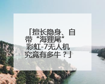 擅长隐身、自带“海狸尾” 彩虹-7无人机究竟有多牛？