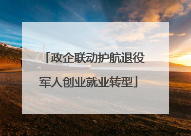 政企联动护航退役军人创业就业转型