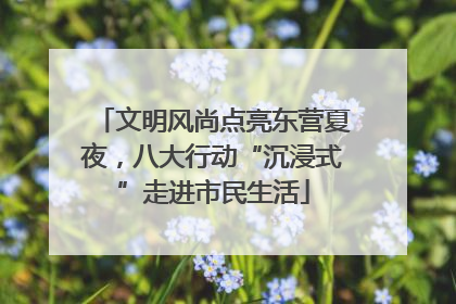 文明风尚点亮东营夏夜，八大行动“沉浸式”走进市民生活