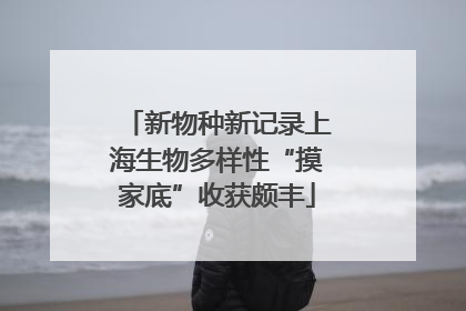 新物种新记录上海生物多样性“摸家底”收获颇丰