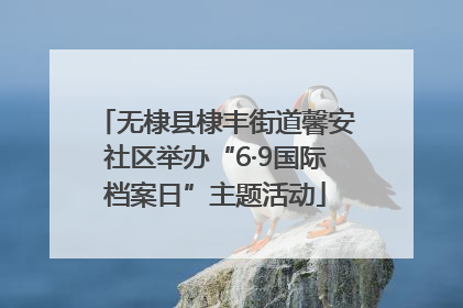 无棣县棣丰街道馨安社区举办“6·9国际档案日”主题活动