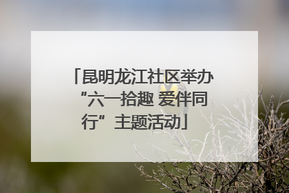 昆明龙江社区举办“六一拾趣 爱伴同行”主题活动