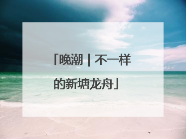 晚潮｜不一样的新塘龙舟