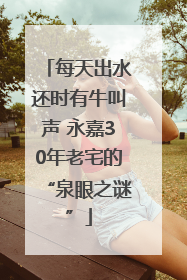 每天出水还时有牛叫声 永嘉30年老宅的“泉眼之谜”