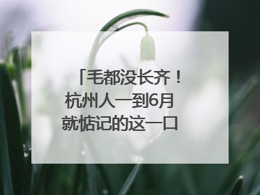 毛都没长齐！杭州人一到6月就惦记的这一口悄悄上市，你打算尝鲜吗？