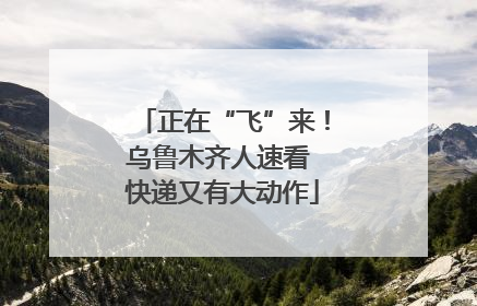 正在“飞”来！乌鲁木齐人速看 快递又有大动作