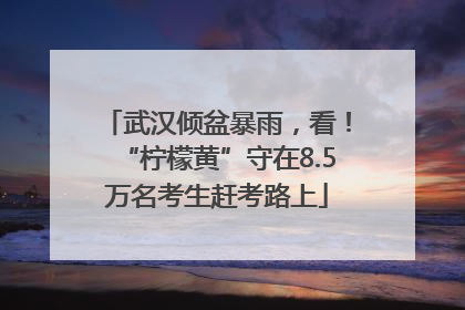 武汉倾盆暴雨，看！“柠檬黄”守在8.5万名考生赶考路上