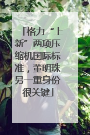 格力“上新”两项压缩机国际标准，董明珠另一重身份很关键