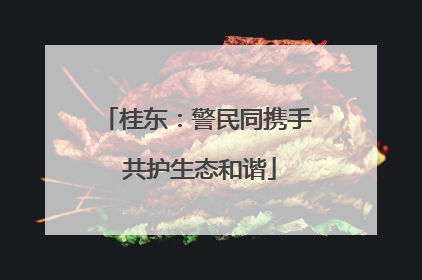 桂东：警民同携手 共护生态和谐