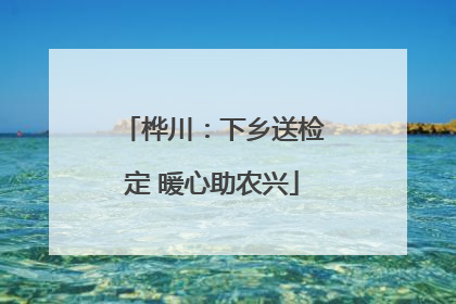 桦川：下乡送检定 暖心助农兴
