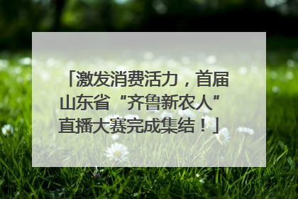 激发消费活力，首届山东省“齐鲁新农人”直播大赛完成集结！
