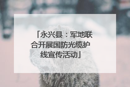 永兴县：军地联合开展国防光缆护线宣传活动