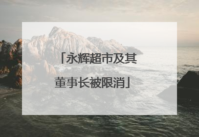 永辉超市及其董事长被限消