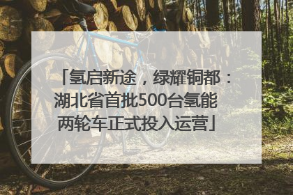氢启新途，绿耀铜都：湖北省首批500台氢能两轮车正式投入运营