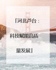 河北芦台：科技赋能高质量发展