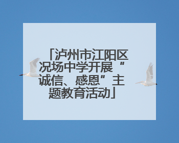 泸州市江阳区况场中学开展“诚信、感恩”主题教育活动