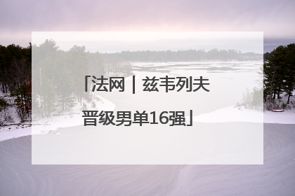 法网｜兹韦列夫晋级男单16强