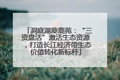 洞庭湖麋鹿苑：“三资盘活”激活生态资源，打造长江经济带生态价值转化新标杆
