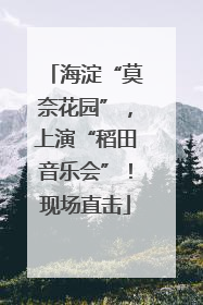 海淀“莫奈花园”，上演“稻田音乐会”！现场直击
