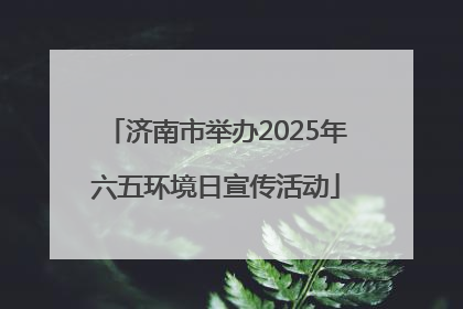 济南市举办2025年六五环境日宣传活动