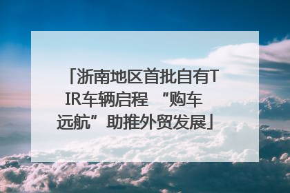 浙南地区首批自有TIR车辆启程 “购车远航”助推外贸发展