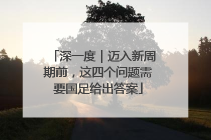 深一度｜迈入新周期前，这四个问题需要国足给出答案
