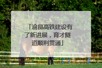 渝昆高铁建设有了新进展，育才隧道顺利贯通