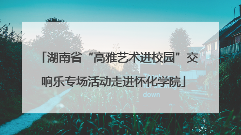 湖南省“高雅艺术进校园”交响乐专场活动走进怀化学院