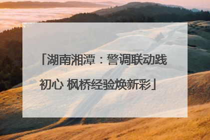 湖南湘潭：警调联动践初心 枫桥经验焕新彩