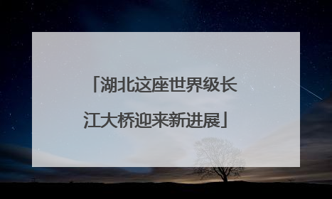 湖北这座世界级长江大桥迎来新进展