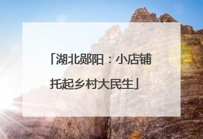 湖北郧阳：小店铺托起乡村大民生