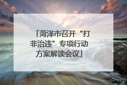 菏泽市召开“打非治违”专项行动方案解读会议