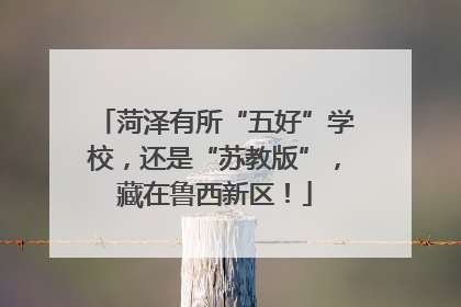 菏泽有所“五好”学校，还是“苏教版”，藏在鲁西新区！