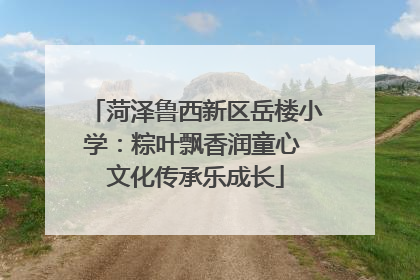 菏泽鲁西新区岳楼小学：粽叶飘香润童心 文化传承乐成长
