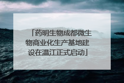 药明生物成都微生物商业化生产基地建设在温江正式启动