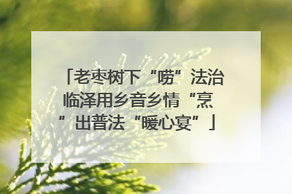 老枣树下“唠”法治 临泽用乡音乡情“烹”出普法“暖心宴”