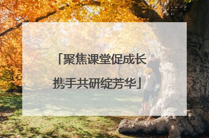 聚焦课堂促成长 携手共研绽芳华