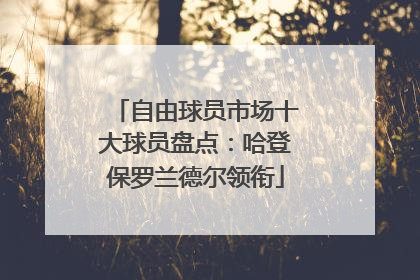 自由球员市场十大球员盘点：哈登保罗兰德尔领衔
