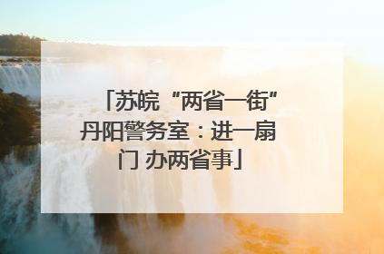 苏皖“两省一街”丹阳警务室：进一扇门 办两省事
