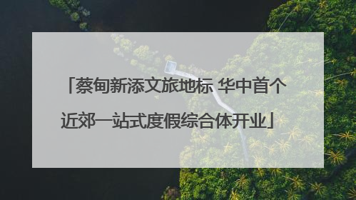 蔡甸新添文旅地标 华中首个近郊一站式度假综合体开业