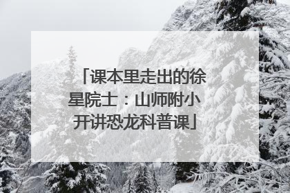 课本里走出的徐星院士：山师附小开讲恐龙科普课