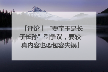 评论丨“贾宝玉是长子长孙”引争议，要较真内容也要包容失误
