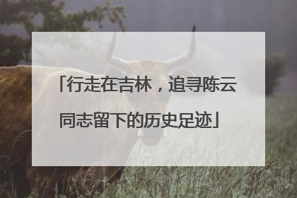 行走在吉林，追寻陈云同志留下的历史足迹
