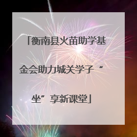 衡南县火苗助学基金会助力城关学子“坐”享新课堂