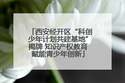 西安经开区“科创少年计划共建基地”揭牌 知识产权教育赋能青少年创新