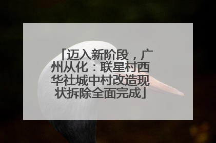 迈入新阶段，广州从化：联星村西华社城中村改造现状拆除全面完成