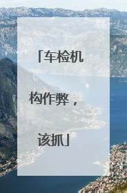 车检机构作弊，该抓
