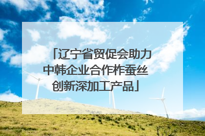 辽宁省贸促会助力中韩企业合作柞蚕丝创新深加工产品