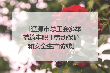 辽源市总工会多举措筑牢职工劳动保护和安全生产防线