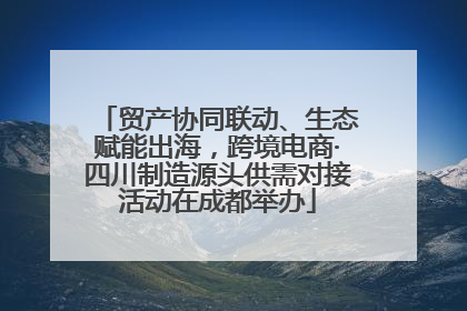 贸产协同联动、生态赋能出海，跨境电商·四川制造源头供需对接活动在成都举办